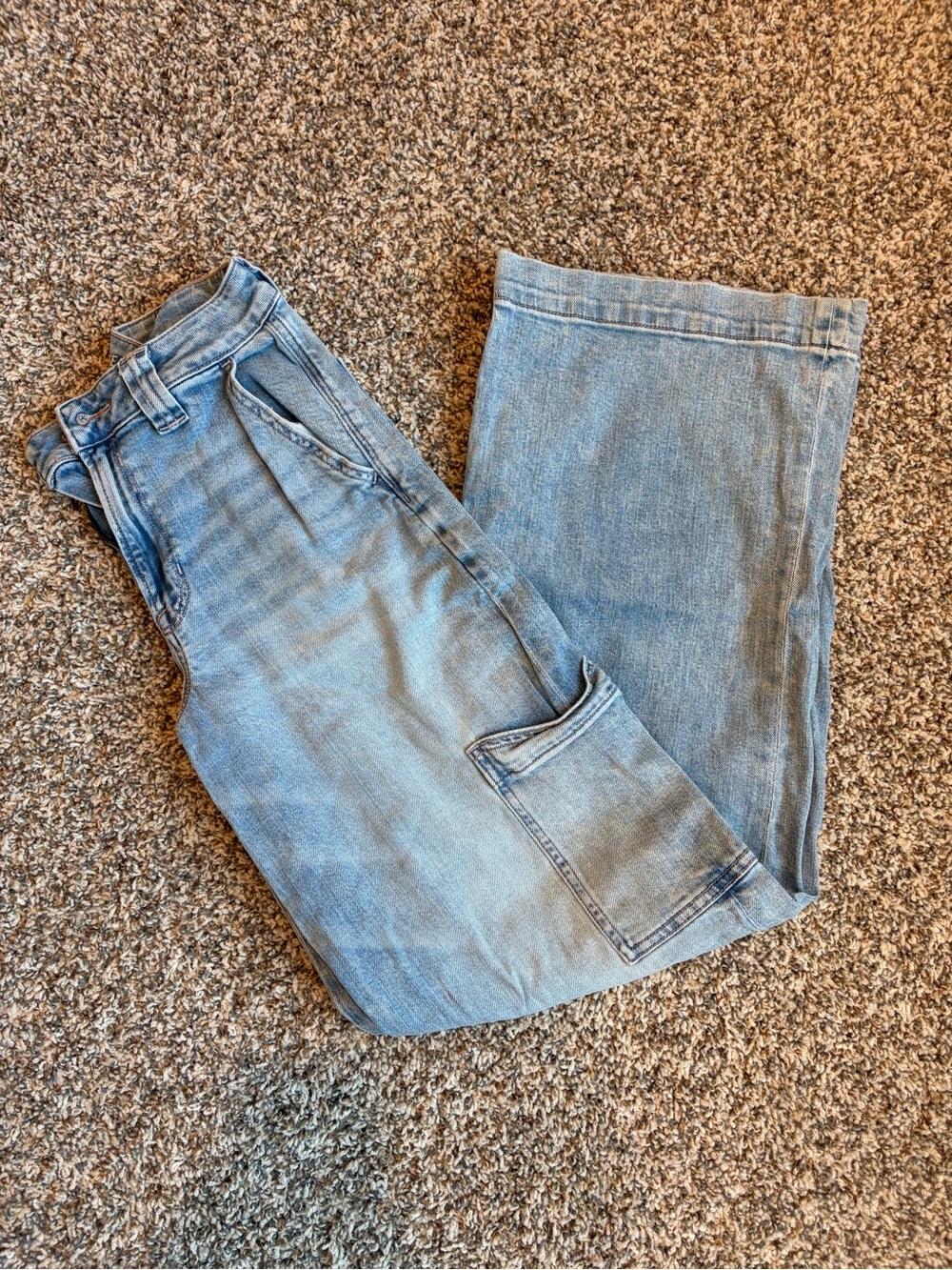 A&E Super High Rise Baggy Wide Leg Jeans
